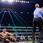 Fundora dropped Tszyu on route to a seventh round retirement win Photo Credit: Esther Lin/Premier Boxing Champions
