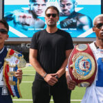 Jesse Rodriguez and Phumelela Cafu meet for the WBC and WBO super flyweight titles in Texas on Saturday Photo Credit: Melina Pizano/ Matchroom