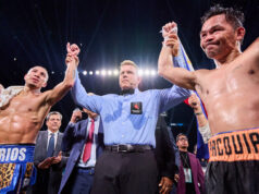 Manny Pacquiao was held to a draw by Mario Barrios on his return to the ring in Las Vegas on Saturday Photo Credit: Esther Lin/Premier Boxing Champions