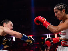 Katie Taylor overcame Amanda Serrano for a third time in New York on Friday Photo Credit: Esther Lin/MVP