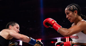 Katie Taylor overcame Amanda Serrano for a third time in New York on Friday Photo Credit: Esther Lin/MVP