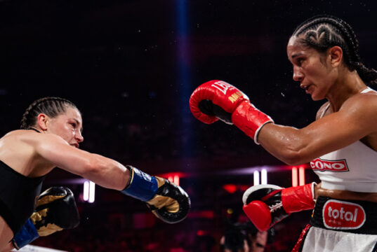 Katie Taylor overcame Amanda Serrano for a third time in New York on Friday Photo Credit: Esther Lin/MVP
