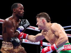Oscar Duarte overcame Kenneth Sims Jr by majority decision in Chicago Photo Credit: Golden Boy / Cris Esqueda