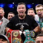 Oleksandr Usyk knocked out Daniel Dubois in the fifth round of their rematch to become the undisputed heavyweight champion at Wembley Stadium Photo Credit: Queensberry/Leigh Dawney