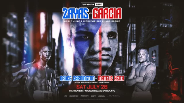 Xandar Zayas faces Garcia this weekend. credit: Top Rank Boxing