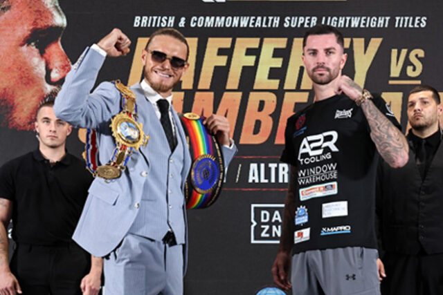 Jack Rafferty and mark Chamberlain face off this weekend. credit: Queensberry, Leigh Dawney