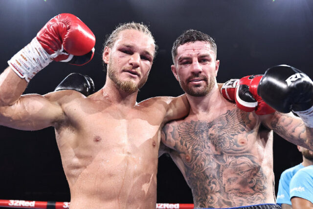 Jack Rafferty and Mark Chamberlain fought to a draw over twelve rounds. credit: Leigh Dawney/ Queensberry Jack Rafferty and Mark Chamberlain fought to a draw over twelve rounds. credit: Leigh Dawney/ Queensberry