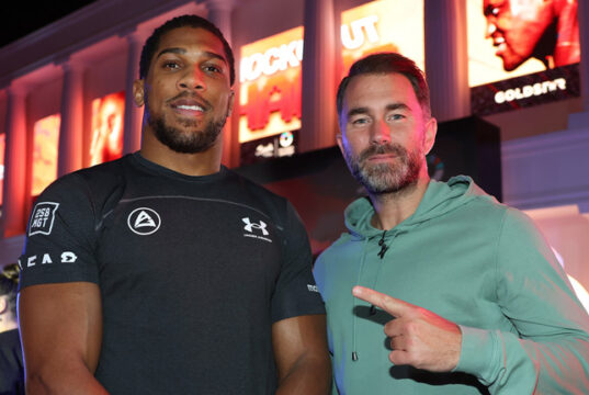 Eddie Hearn is planning Anthony Joshua's next move without Jake Paul after he announced an exhibition with Gervonta Davis Photo Credit: Mark Robinson Matchroom Boxing