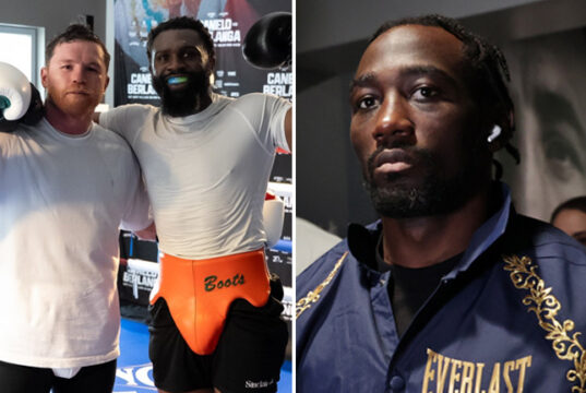 Canelo Alvarez has been sparirng Jaron Ennis in preparation for his showdown with Terence Crawford Photo Credit: @JaronEnnis X / Melina Pizano Matchroom Boxing