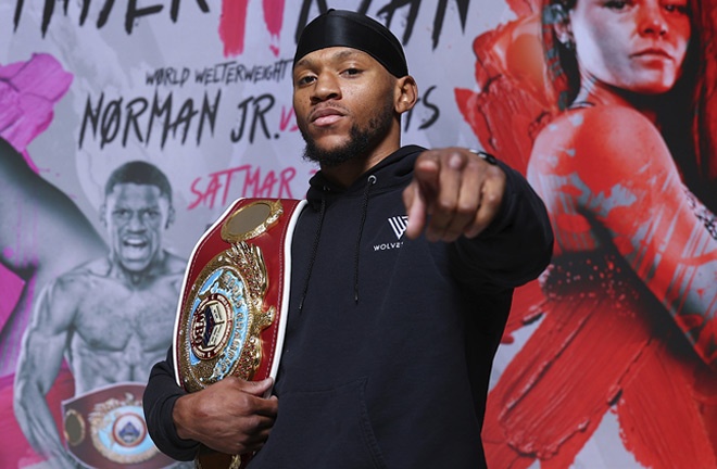 Haney challenges WBO welterweight champion, Norman Jr on November 22 in Riyadh Photo Credit: Mikey Williams/Top Rank