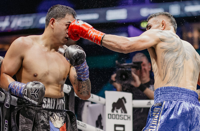 Ferguson stopped Papi Photo Credit: David Cavan/Misfits Boxing