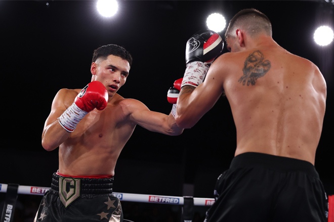 Cameron Vuong won in Sunderland, then faced off with Gavin Gwynn credit: Mark Robinson/ Matchroom