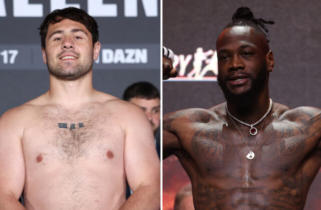 Dave Allen says he isn't paying attention to the talk of a potential Deontay Wilder fight ahead of his clash with Arslanbek Makhmudov Photo Credit: Mark Robinson Matchroom Boxing