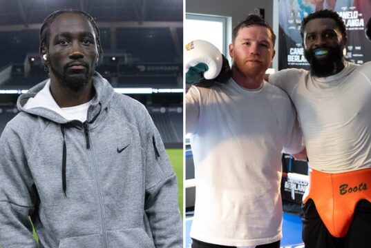 Terence Crawford has played down the significance of Canelo sparring Jaron Ennis ahead of their showdown in Las Vegas Photo Credit: Melina Pizano/Matchroom/@JaronEnnis X