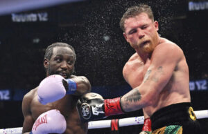 Terence Crawford beat Canelo Alvarez on points to become the undisputed super middleweight champion in Las Vegas Photo Credit: AP Photo/David Becker