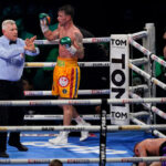 Donovan was disqualified for flooring Crocker after the bell Photo Credit: Dave Thompson Matchroom Boxing