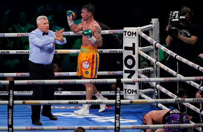 Donovan was disqualified for flooring Crocker after the bell Photo Credit: Dave Thompson Matchroom Boxing