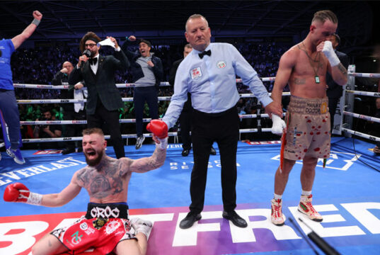Lewis Crocker became a world champion against Paddy Donovan credit: Matthew Pover Matchroom Boxing
