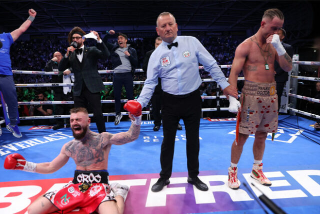 Lewis Crocker became a world champion against Paddy Donovan credit: Matthew Pover Matchroom Boxing