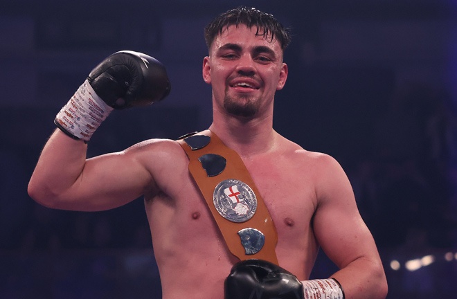 Dickinson puts his English super middleweight title on the line Photo Credit: Mark Robinson Matchroom Boxing