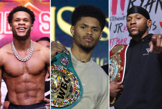 Shakur Stevenson has backed Devin Haney to beat Brian Norman Jr Photo Credit: Golden Boy / Cris Esqueda/Mark Robinson/Matchroom Boxing/Mikey Williams/Top Rank