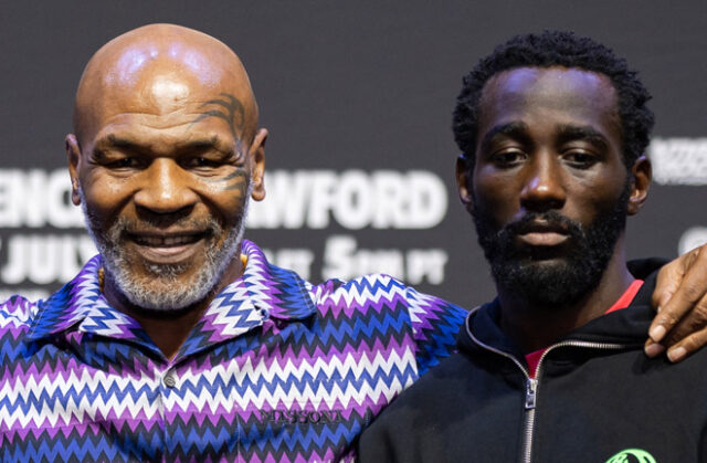 Mike Tyson is hopeful that Terence Crawford will beat Canelo Alvarez in Las Vegas on Saturday Photo Credit: Ryan Hafey/Premier Boxing Champions Mike Tyson is hopeful that Terence Crawford will beat Canelo Alvarez in Las Vegas on Saturday Photo Credit: Ryan Hafey/Premier Boxing Champions
