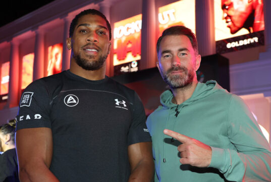 Anthony Joshua won't headline if he fights this year, Eddie Hearn has revealed Photo Credit: Mark Robinson Matchroom Boxing