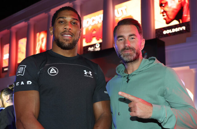 Anthony Joshua won't headline if he fights this year, Eddie Hearn has revealed Photo Credit: Mark Robinson Matchroom Boxing Anthony Joshua won't headline if he fights this year, Eddie Hearn has revealed Photo Credit: Mark Robinson Matchroom Boxing
