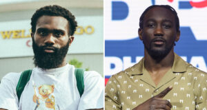 Jaron Ennis said he did not watch Terence Crawford's win over Canelo Alvarez Photo Credit: Amanda Westcott/Ed Mulholland/Matchroom