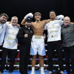 Brad Casey stopped his man infront of a star-studded team ringside Credit: Leigh Dawney/ Queensberry