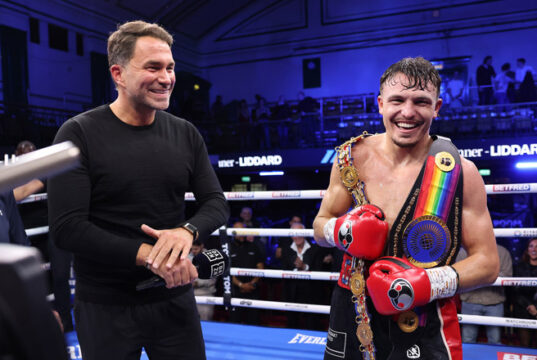 George Liddard broke history at York Hall last night credit: Mark Robinson Matchroom Boxing.