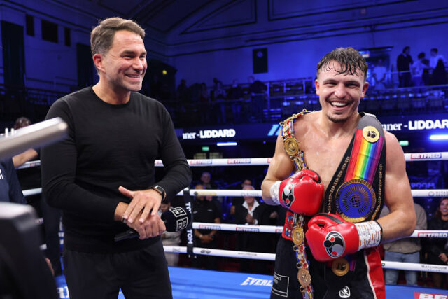 George Liddard broke history at York Hall last night credit: Mark Robinson Matchroom Boxing.