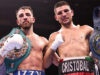 Spoils are shared between Collins and Lorente in Glasgow. Credit: Leigh Dawney/ Queensberry