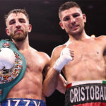 Spoils are shared between Collins and Lorente in Glasgow. Credit: Leigh Dawney/ Queensberry