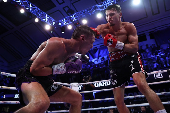 George Liddard stunned Kieron conway credit: Mark Robinson Matchroom Boxing.