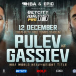 Pulev will defend his WBA ‘regular’ heavyweight title against Gassiev on December 12 Photo Credit: IBA Pro