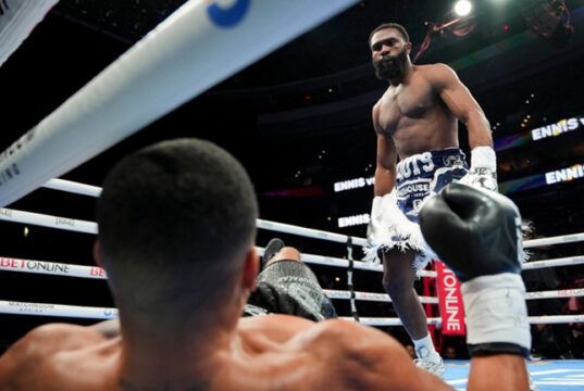 Jaron Ennis blew away Uisma Lima in the first round in Philadelphia Photo Credit: Emma Brawley/Matchroom Boxing