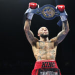 lyndon Arthur shone, defeating Brad Rea over twelve rounds. Credit: Leigh Dawney/ Queensberry