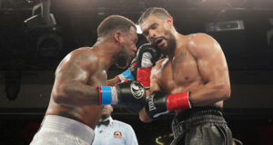 Lenier Pero overcame Jordan Thompson in Orlando Photo Credit: Zachariah Delgado/Matchroom Boxing
