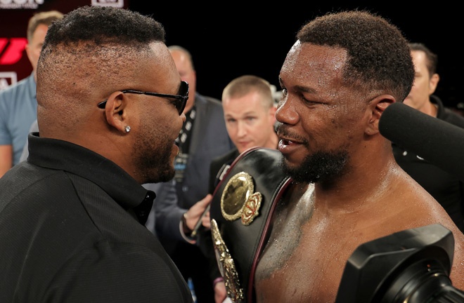 Pero went face-to-face with Miller after beating Thompson Photo Credit: Zachariah Delgado/Matchroom Boxing