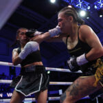 Tiah Mae Ayton picked up her third stoppage win credit: Mark Robinson Matchroom Boxing.