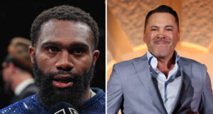 Jaron Ennis responded to Oscar De La Hoya advising him not to attend Vergil Ortiz Jr vs Erickson Lubin Photo Credit: Emma Brawley/Matchroom/Cris Equeda/Golden Boy