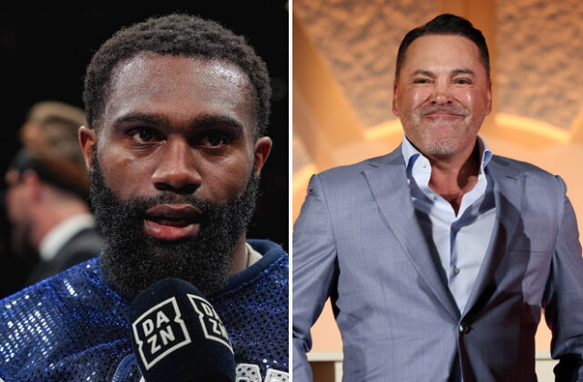 Jaron Ennis responded to Oscar De La Hoya advising him not to attend Vergil Ortiz Jr vs Erickson Lubin Photo Credit: Emma Brawley/Matchroom/Cris Equeda/Golden Boy Jaron Ennis responded to Oscar De La Hoya advising him not to attend Vergil Ortiz Jr vs Erickson Lubin Photo Credit: Emma Brawley/Matchroom/Cris Equeda/Golden Boy