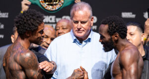Errol Spence Jr has lauded Terence Crawford following his victory over Canelo Alvarez Photo Credit: Ryan Hafey/﻿Premier Boxing Champions