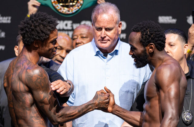 Errol Spence Jr has lauded Terence Crawford following his victory over Canelo Alvarez Photo Credit: Ryan Hafey/﻿Premier Boxing Champions