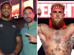 Eddie Hearn says both him and Anthony Joshua will have to retire if AJ loses to Jake Paul next month Photo Credit: Mark Robinson/Matchroom Boxing/Cris Esqueda / Golden Boy Promotions