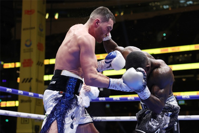 Richard Riakhpore impressed last night. Source: Matchroom/Mark Robinson