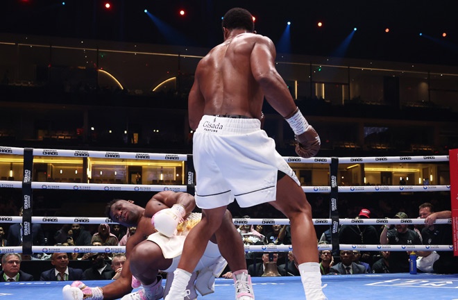Joshua erased Ngannou in two rounds Photo Credit: Mark Robinson Matchroom Boxing