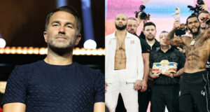 Eddie Hearn gave his instant reaction to Chris Eubank Jr and Conor Benn's weigh in. credit: Mark Robinson/ Matchroom/ Queensberry
