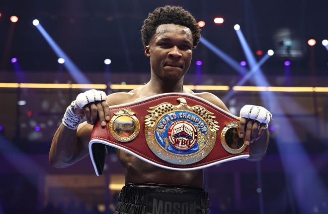 Mason became the WBO lightweight champion. Photo: Queensberry/Leigh Dawney